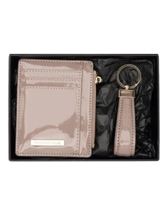 Willow Patent Card Holder And Keyring in Red