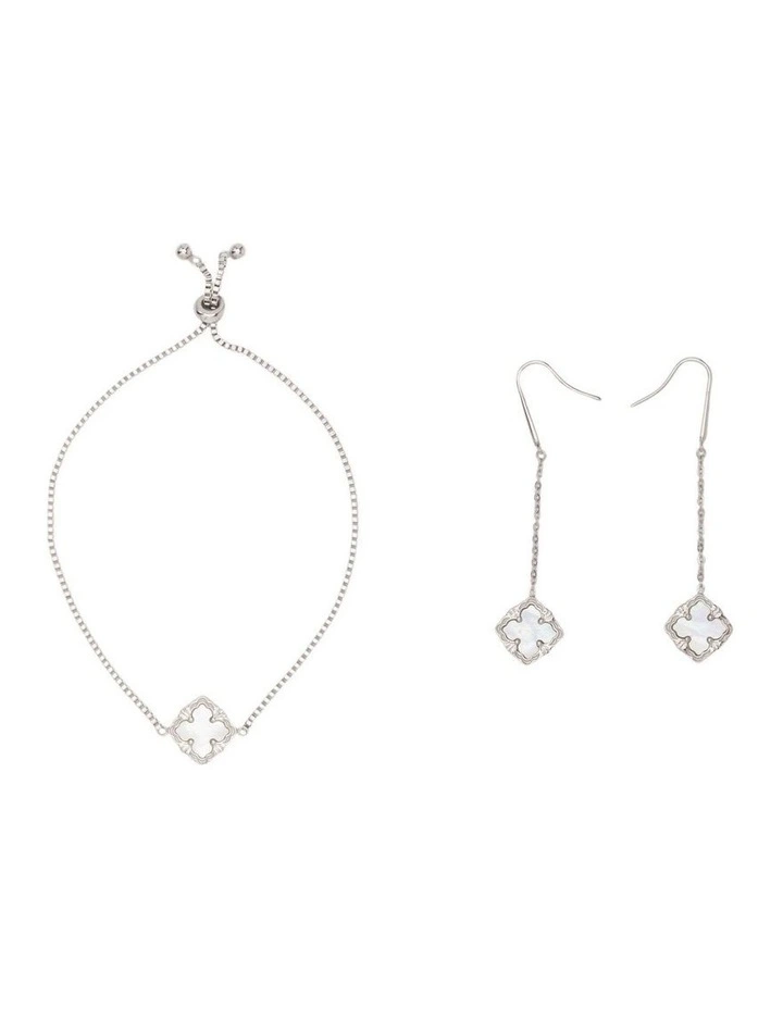 Delaney Baroque Pearl Bracelet And Earring in Silver image 2