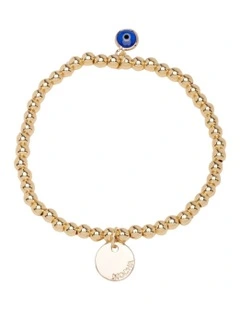 Isadora Stretchy Evil Eye Bracelet in Gold