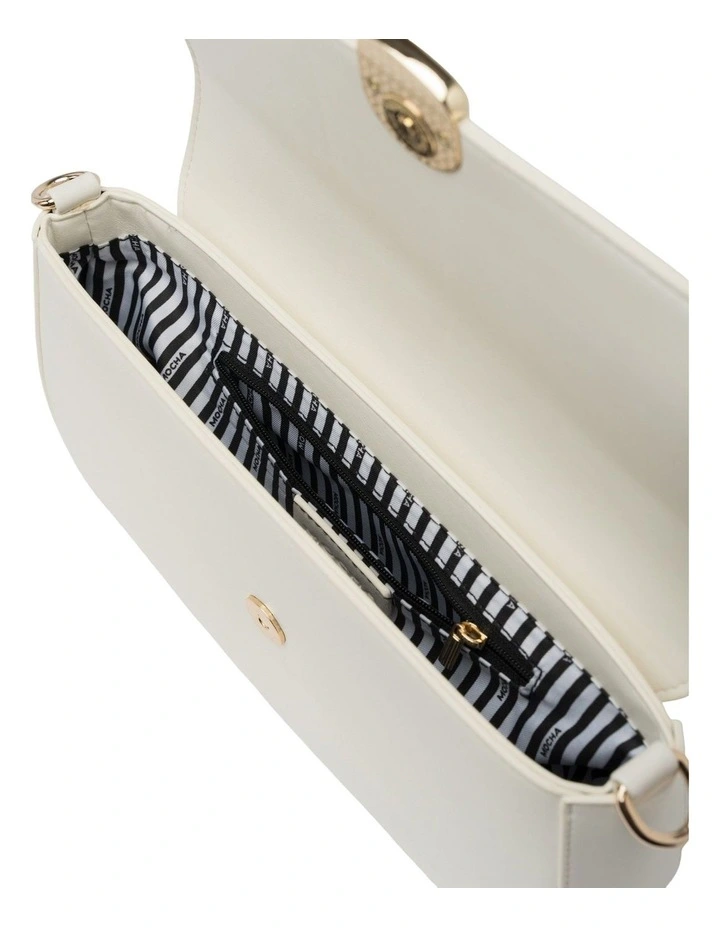 Sophie Baguette Shoulder Bag in White image 3