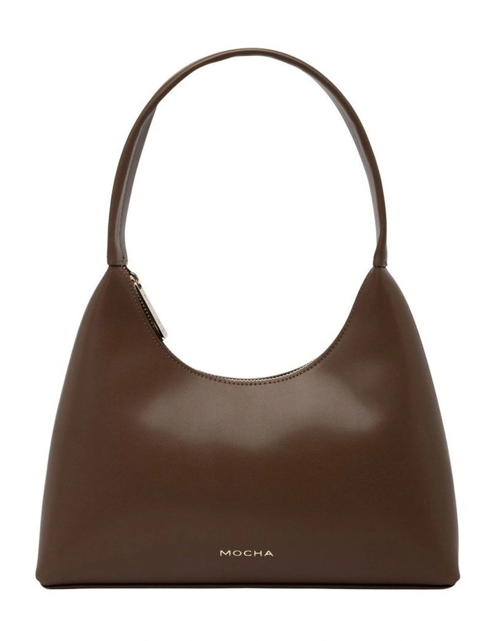 Emery Small Soft Shoulder Bag in Espresso image 1