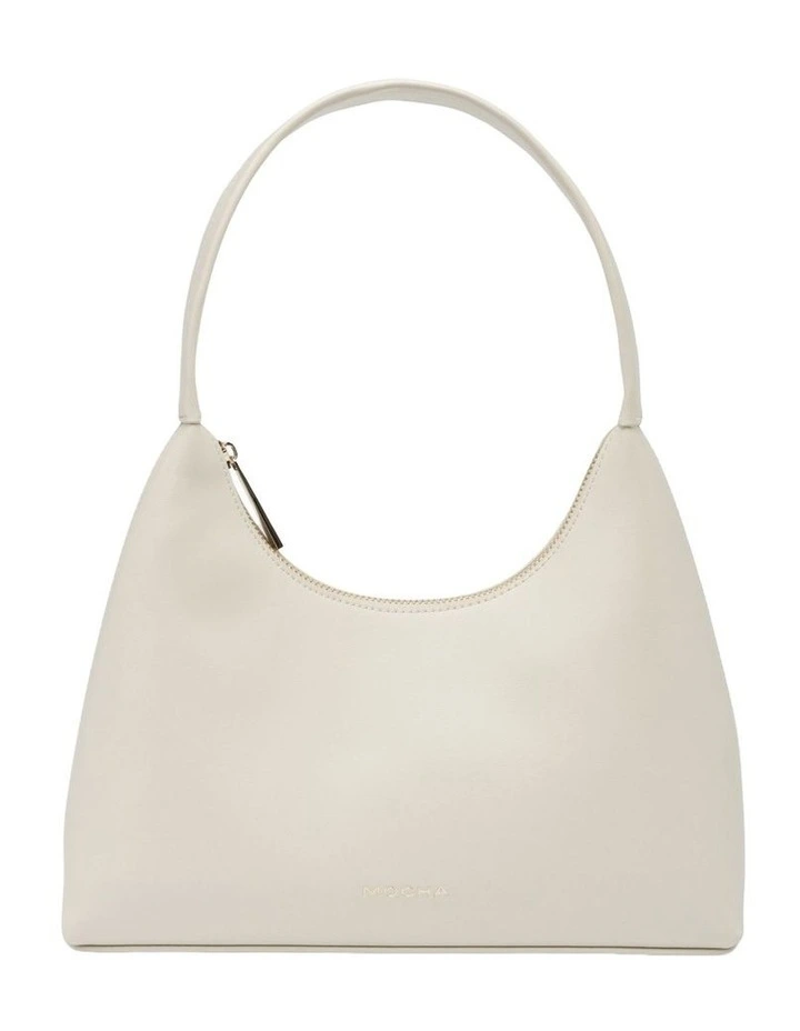Emery Small Soft Shoulder Bag in Cream image 1