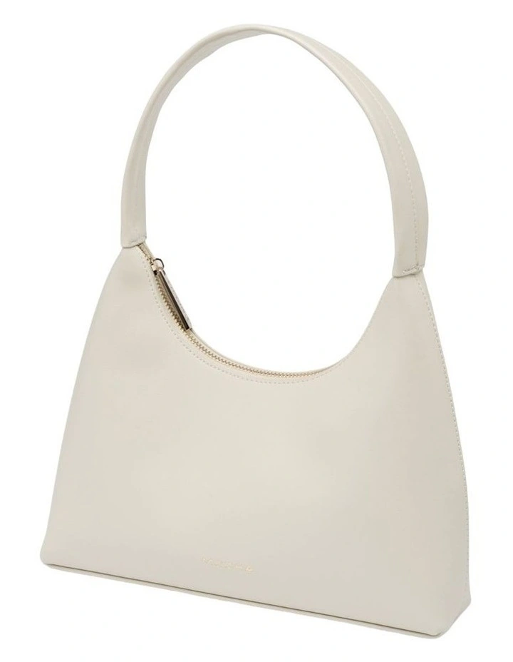 Emery Small Soft Shoulder Bag in Cream image 2