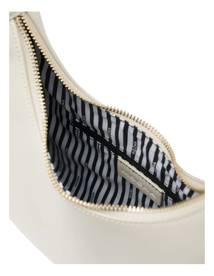 Emery Small Soft Shoulder Bag in Cream image 3