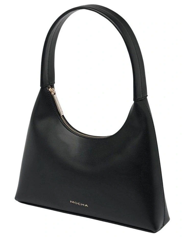Emery Small Soft Shoulder Bag in Black image 2