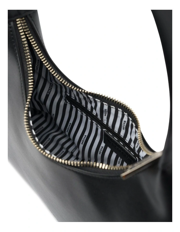 Emery Small Soft Shoulder Bag in Black image 3