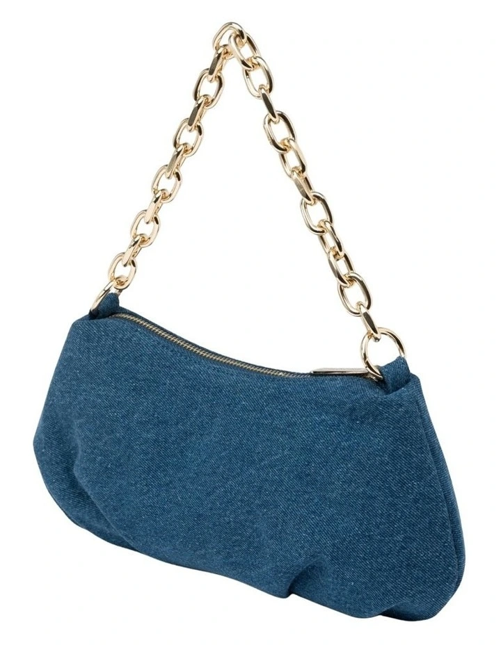 June Denim Shoulder Bag in Blue image 2
