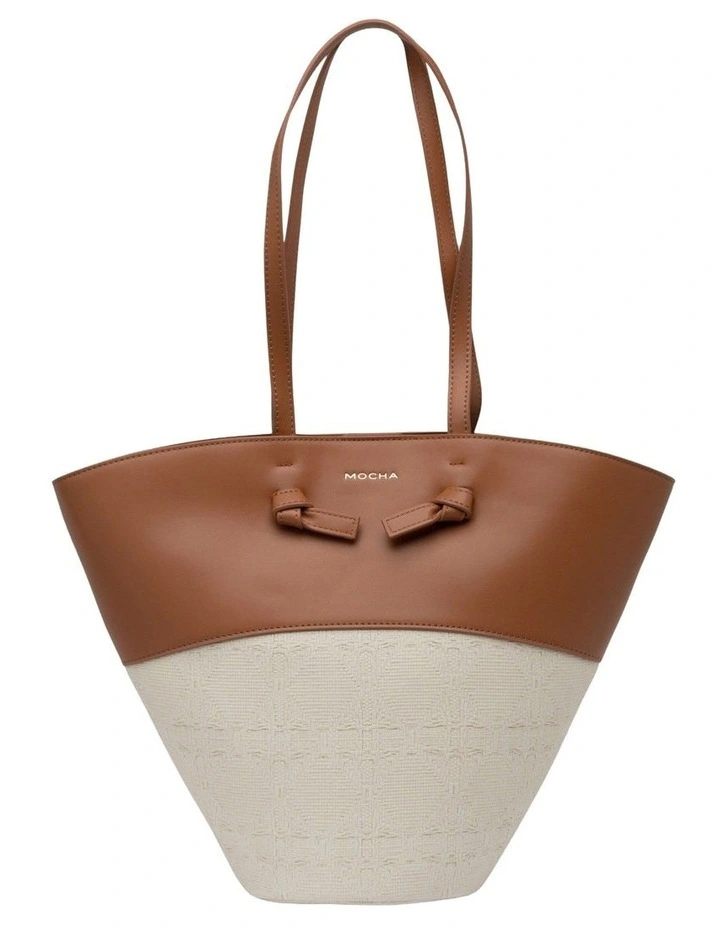 Valentina Fan Tote in Tan image 1
