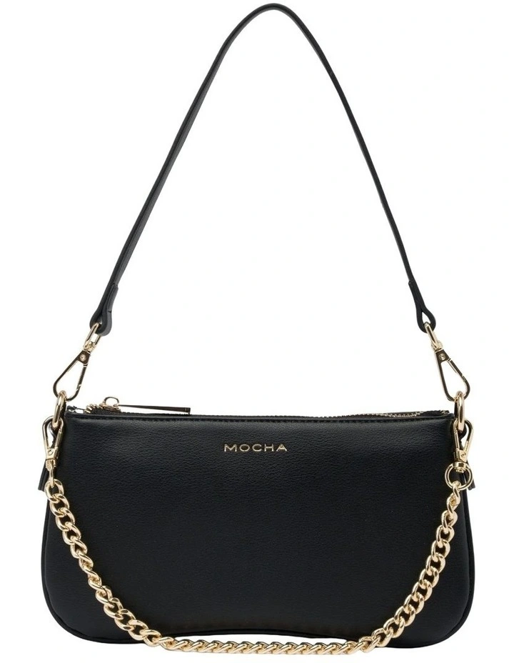 Cleo Double Shoulder Bag in Black image 1