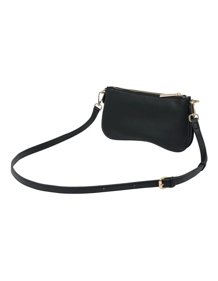 Cleo Double Shoulder Bag in Black image 2