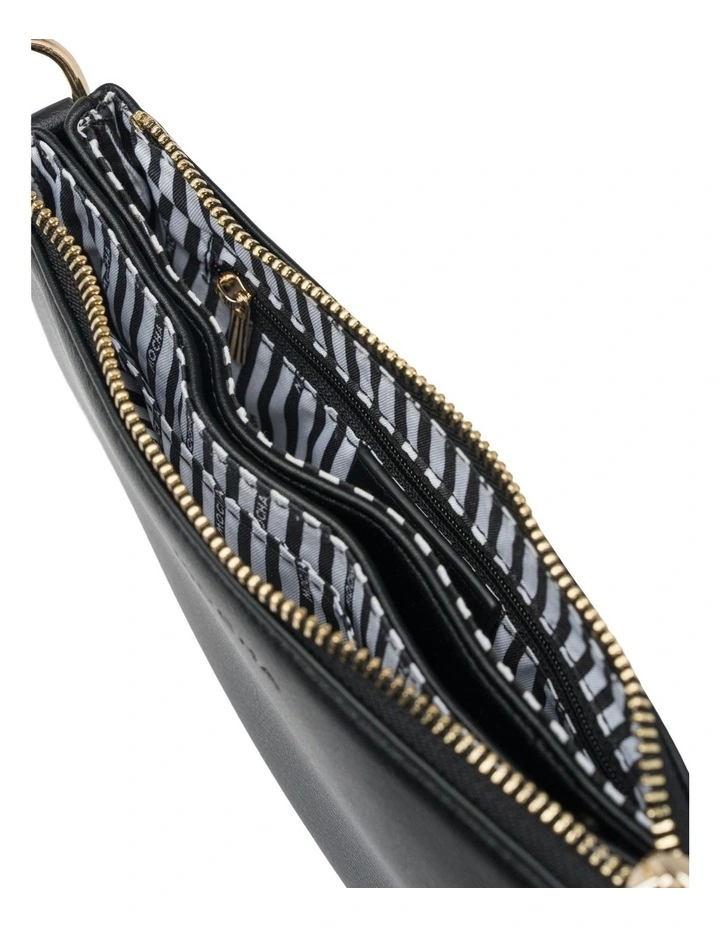 Cleo Double Shoulder Bag in Black image 3