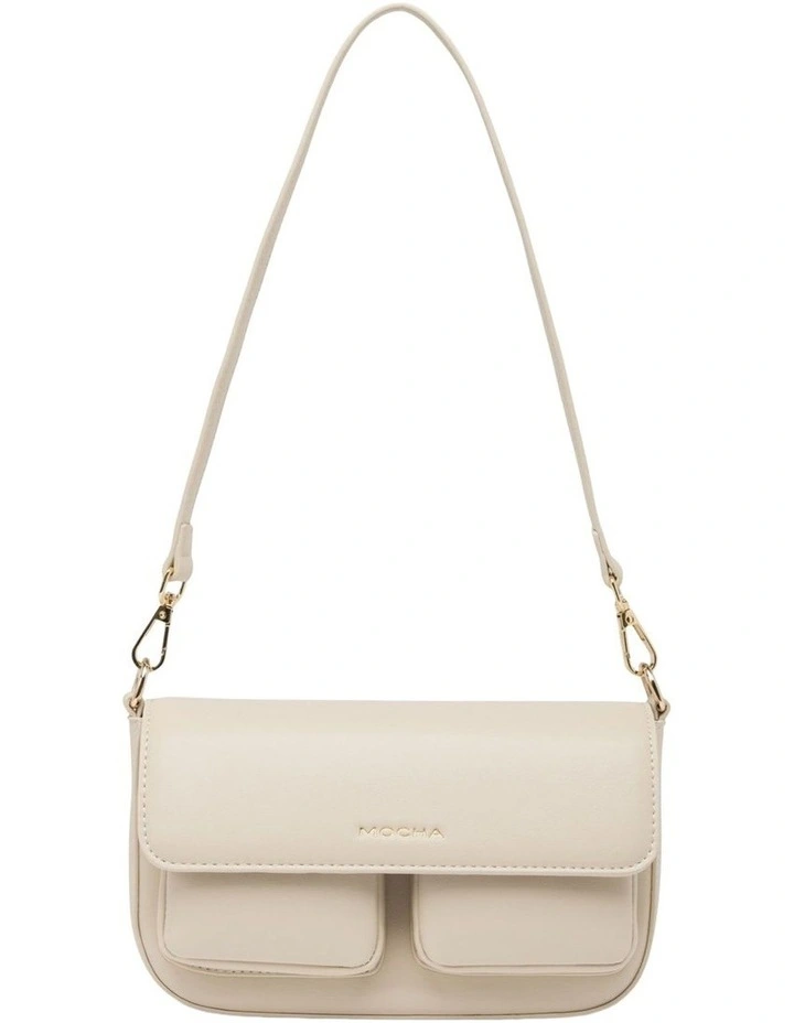 Donnette Multi Pocket Crossbody Bag in Cream image 1