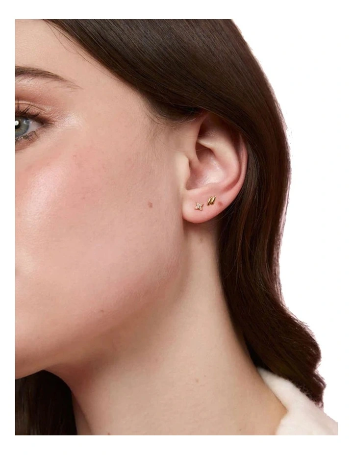 Bianc Shine Studs in Silver image 2