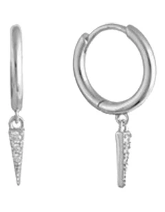 Mocha Bianc Lyla Huggies Earrings in Silver