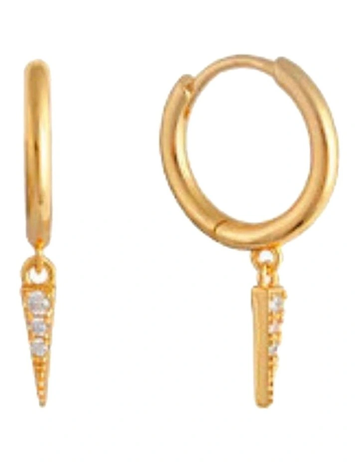 Mocha Bianc Lyla Huggies Earrings in Gold image 1