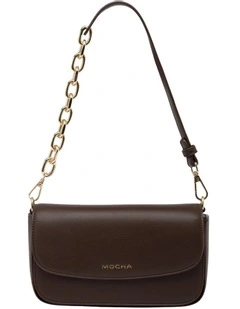 Donnette Half-Chain Bag in Chocolate