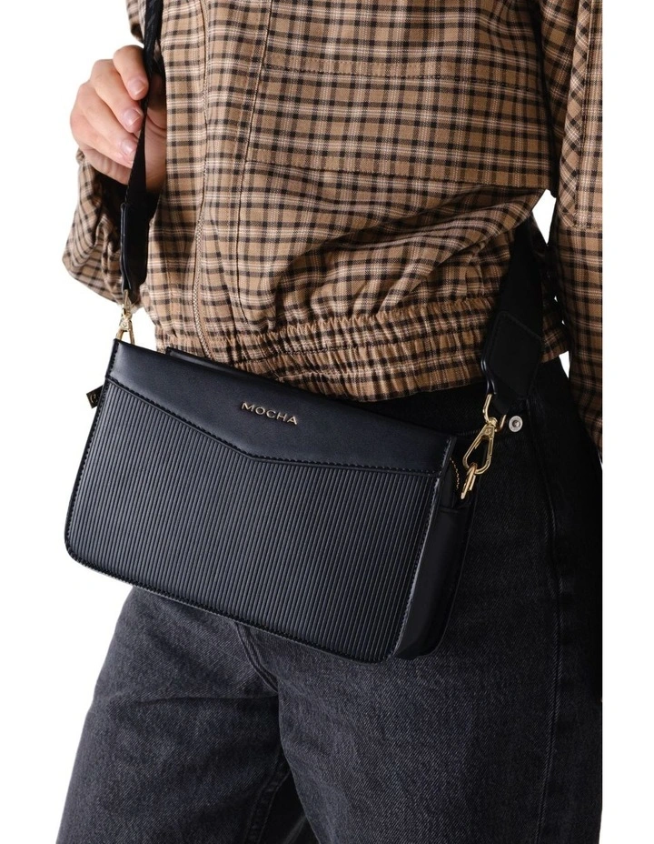 Tessa Tri-Boxy Crossbody in Black image 2