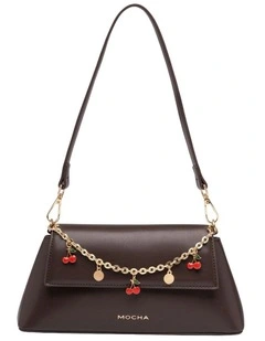 Ava Baguette Crossbody Bag in Espresso