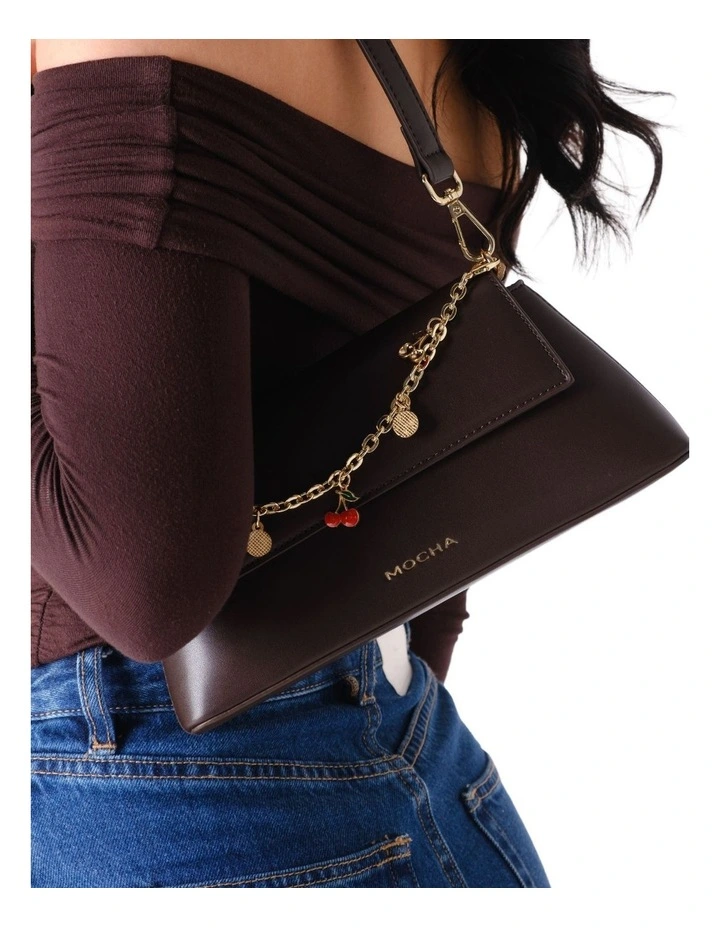 Ava Baguette Crossbody Bag in Espresso image 2
