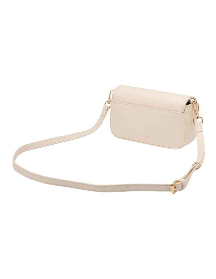 Cora Half-Chain Crossbody Bag in Beige image 4