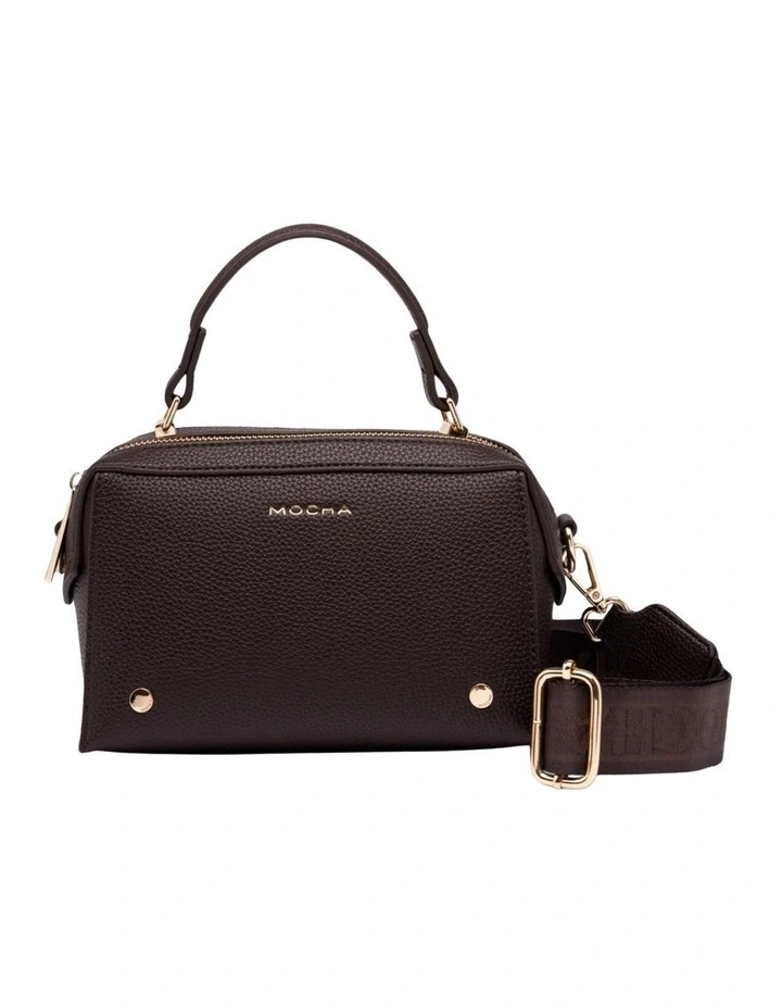 Sienna Stud Boxy Crossbody in Dark Chocolate image 1