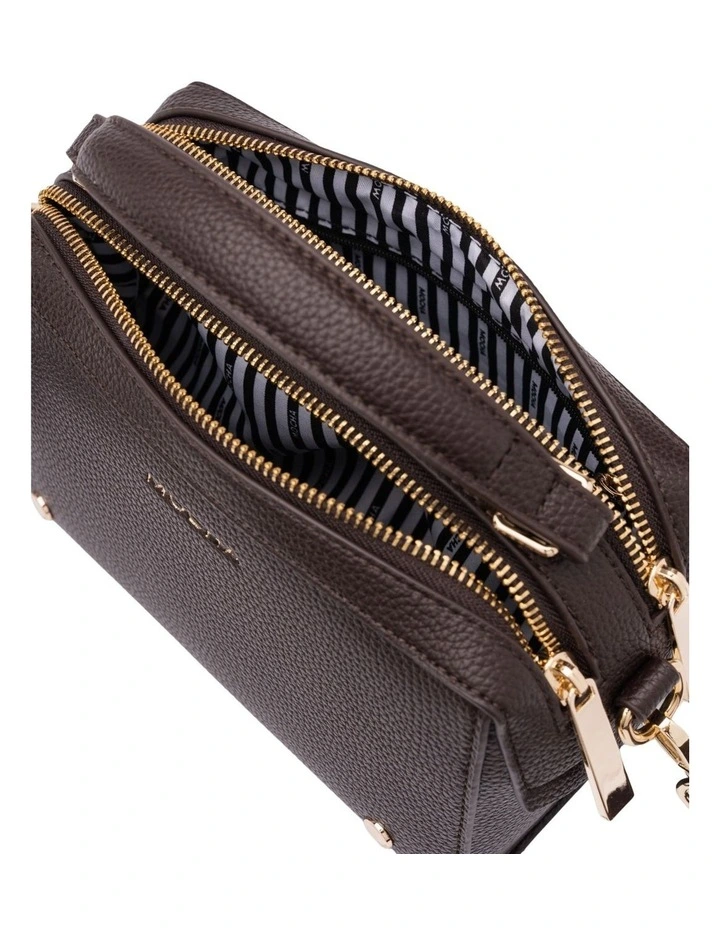 Sienna Stud Boxy Crossbody in Dark Chocolate image 3