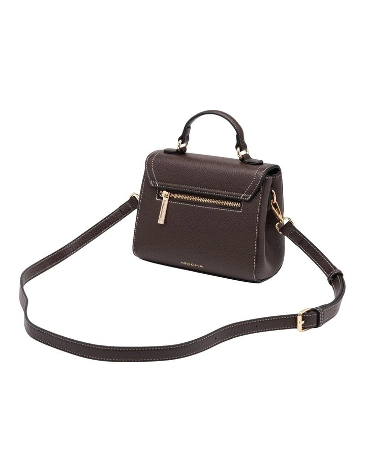 Mocha Dana Top Handle Crossbody Bag - Dark Roast image 4