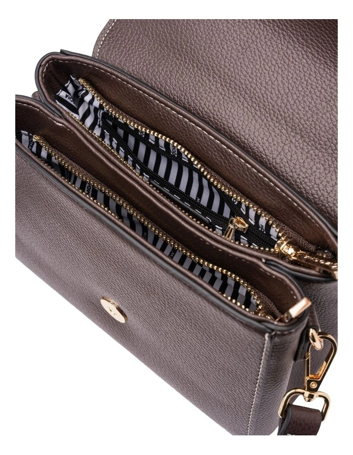 Mocha Dana Top Handle Crossbody Bag - Dark Roast image 5