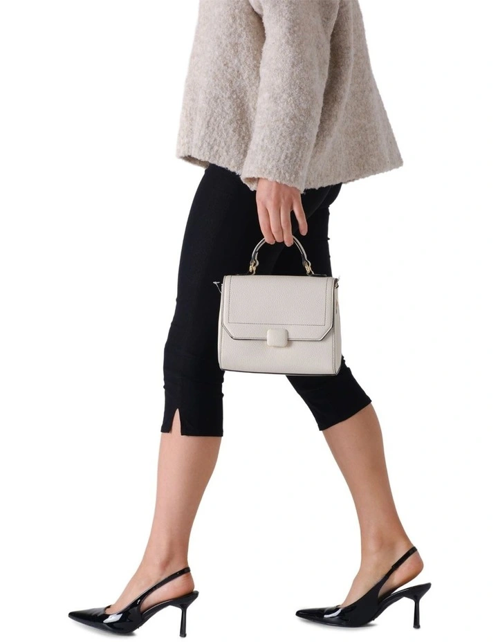 Mocha Dana Top Handle Crossbody Bag - Beige image 3
