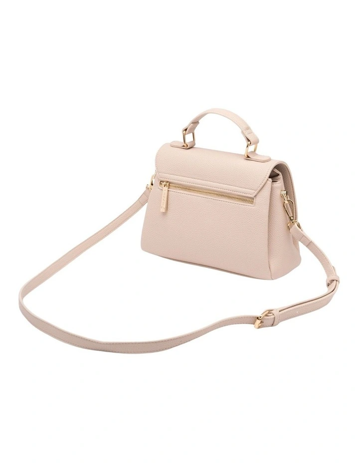 Mocha Sienna Stud Top Handle Crossbody Bag in Ecru image 2