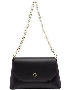 Emmy Crossbody Bag with Chain in Black