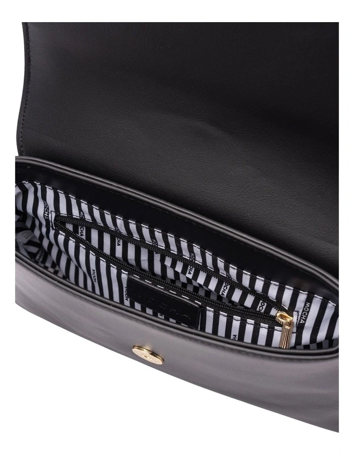 Emmy Crossbody Bag with Chain in Black image 3
