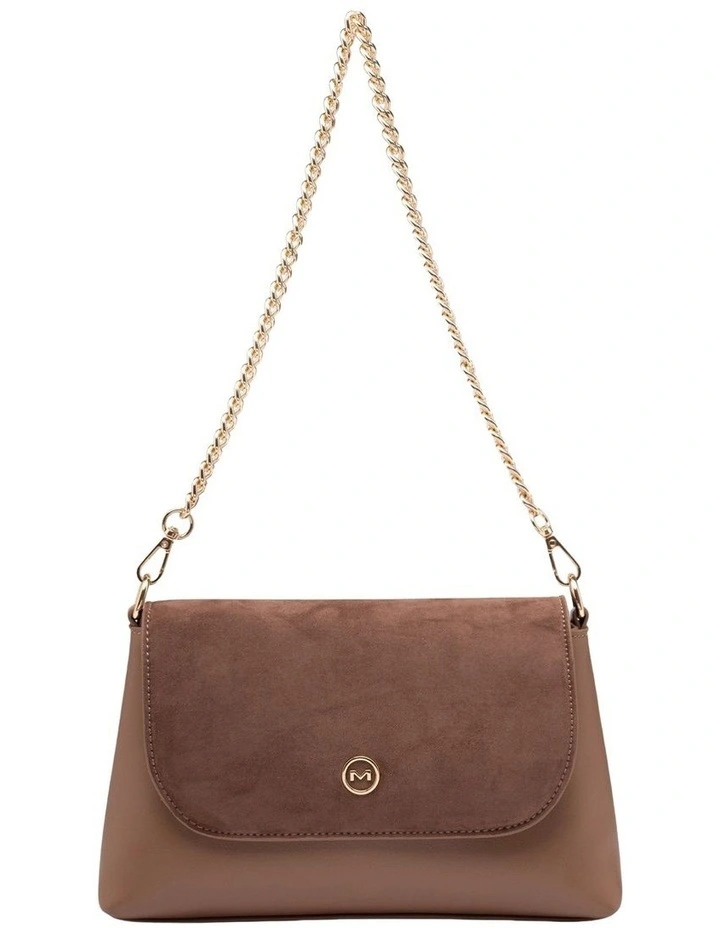 Emmy Crossbody Bag with Chain in Taupe image 1