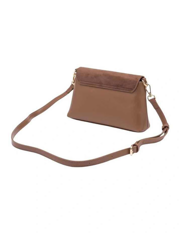 Emmy Crossbody Bag with Chain in Taupe image 2