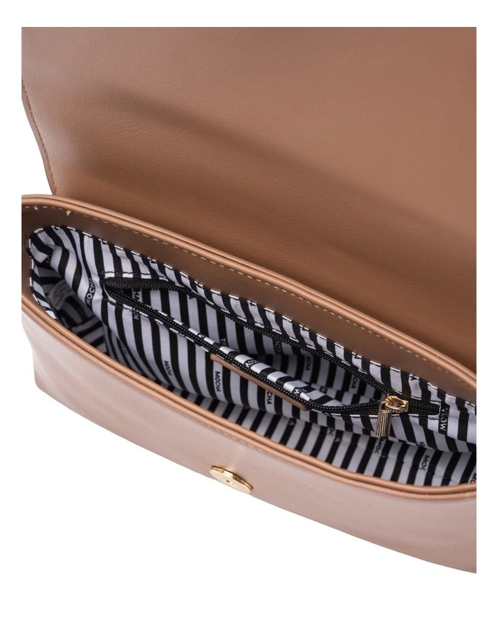 Emmy Crossbody Bag with Chain in Taupe image 3
