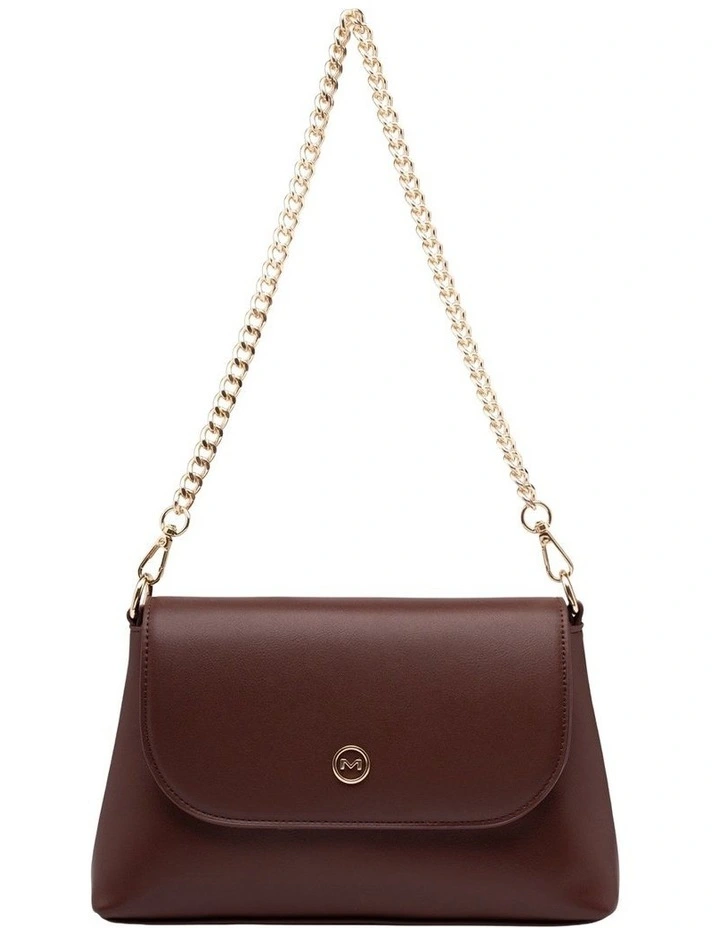 Emmy Crossbody Bag with Chain in Chestnut image 1
