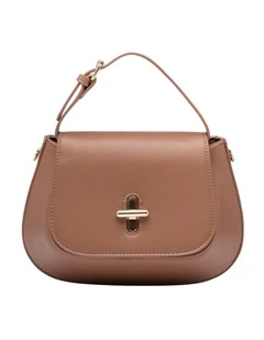 Dakota Top Handle Crossbody Bag in Taupe