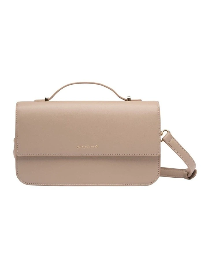 Ada Top Handle Crossbody Bag in Taupe image 1