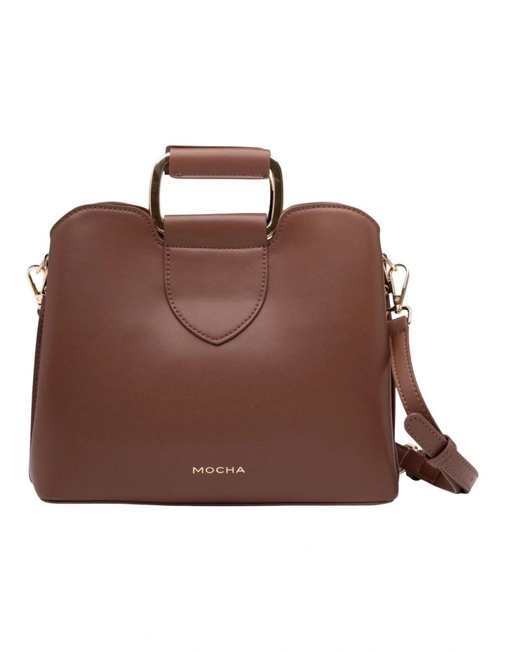 Freya Metal Handle Tote in Coffee image 1