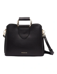 Freya Metal Handle Tote in Black