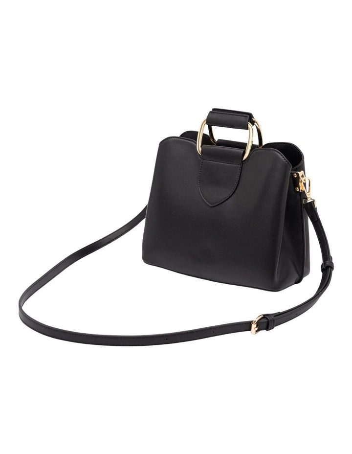 Freya Metal Handle Tote in Black image 4