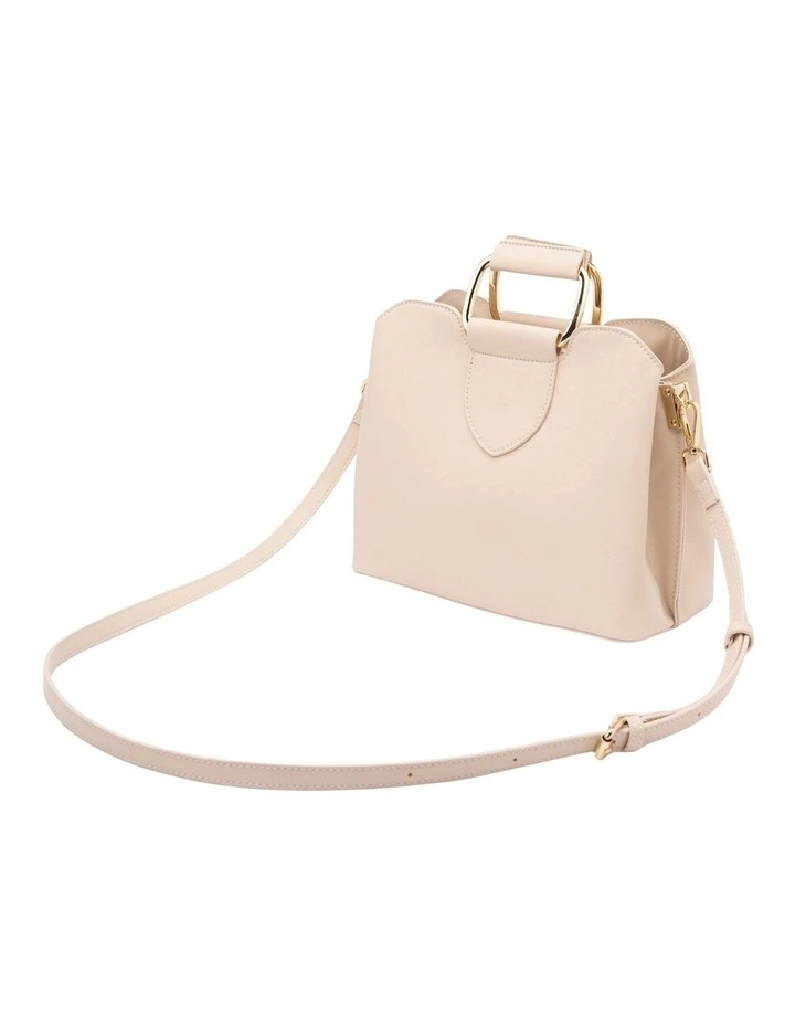 Mocha Freya Metal Handle Tote - Beige image 4