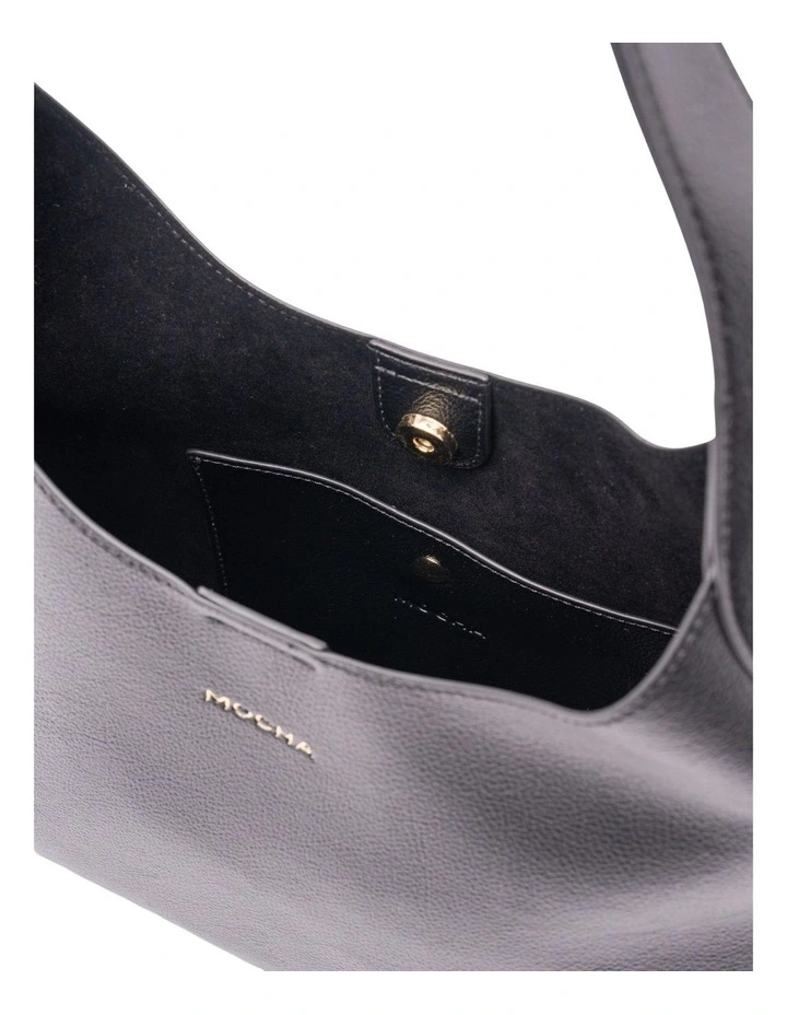 Terry Shoulder Bag in Black image 3