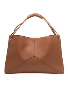 Lina Knotted Shoulder Bag in Tan