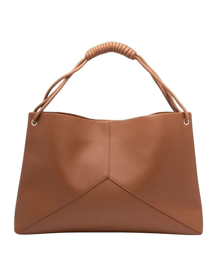 Lina Knotted Shoulder Bag in Tan image 1