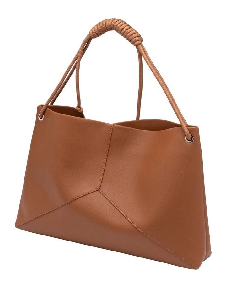 Lina Knotted Shoulder Bag in Tan image 4