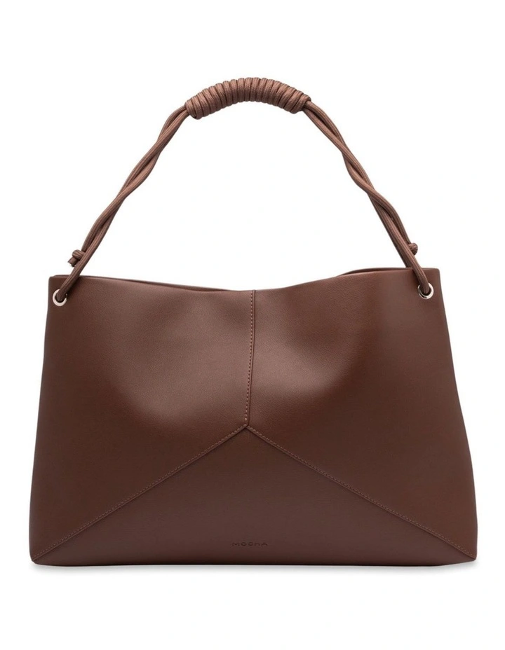 Lina Knotted Shoulder Bag in Dark Chocolate image 1