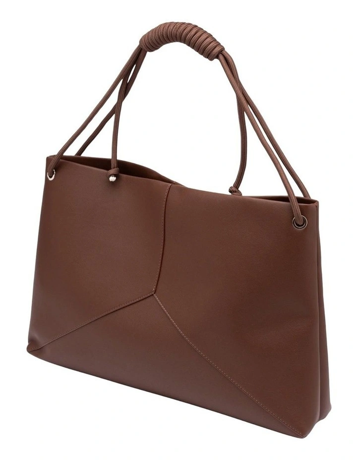 Lina Knotted Shoulder Bag in Dark Chocolate image 4