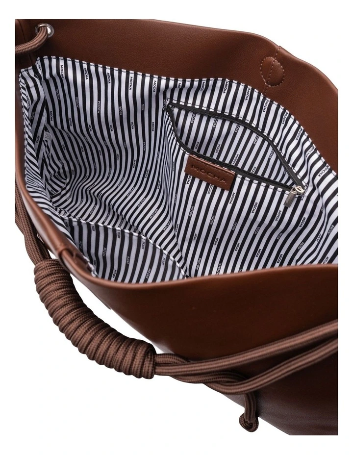 Lina Knotted Shoulder Bag in Dark Chocolate image 5