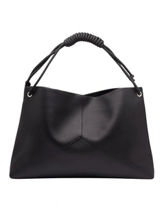 Lina Knotted Shoulder Bag in Black